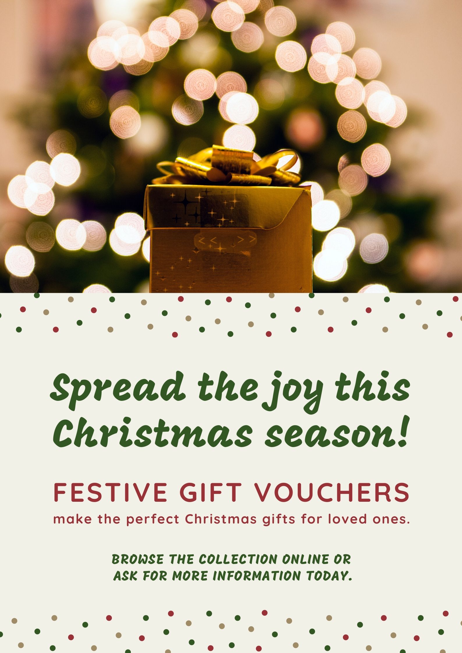 Christmas gift vouchers outlet