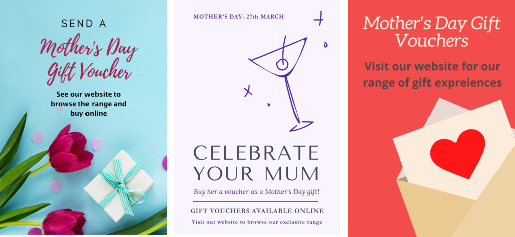 Online gift voucher shop for Mother's Day