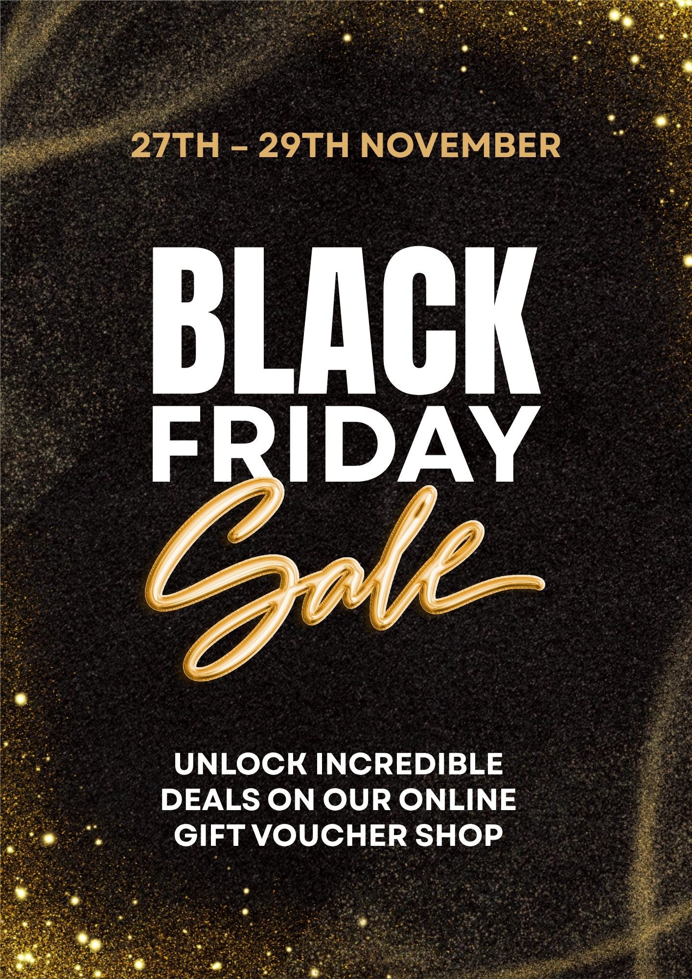 Black Friday 2026 Gold Sparkle Poster